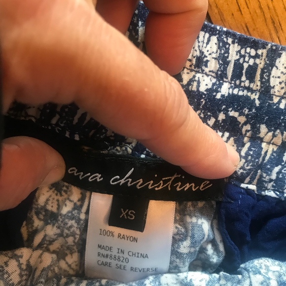 Ava Christine Blue Boho Shorts - Picture 3 of 3